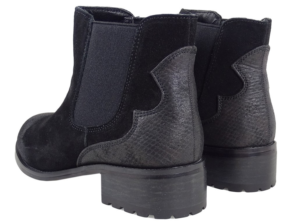 Schwarze Leder Jodhpur Stiefel - 5