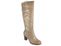 Beige women's boots on a post comfortable - 3