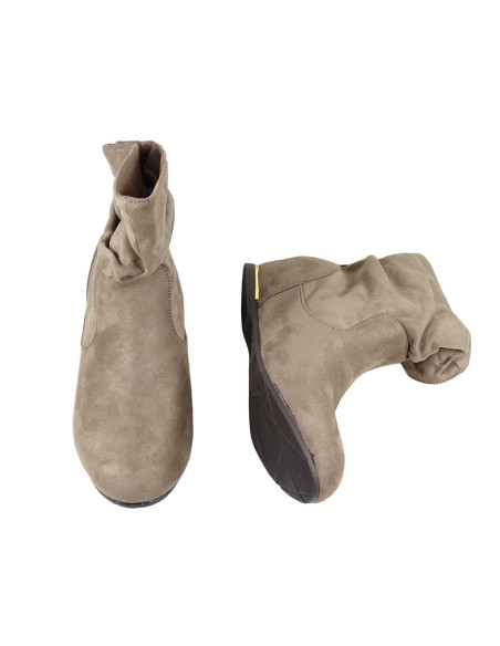 Bottines plates pour femmes bottes beiges - 4