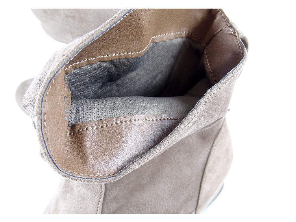 Flache Schuhe, Damenstiefeletten beige - 6
