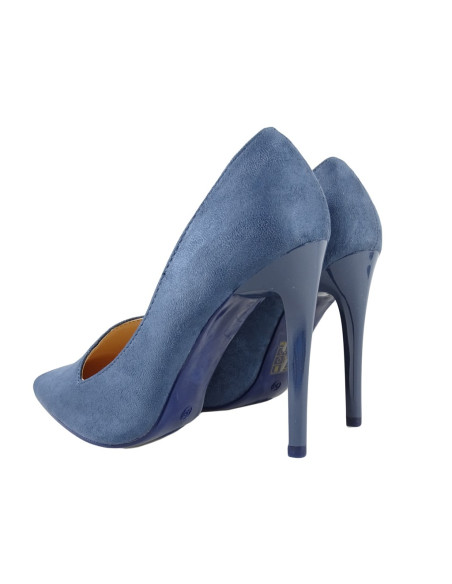 Dark blue classic female suede pins  - 4