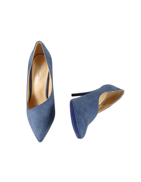 Dark blue classic female suede pins  - 2