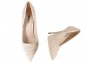 Zelta stiletto papēži sieviešu kāzu kurpes - 2