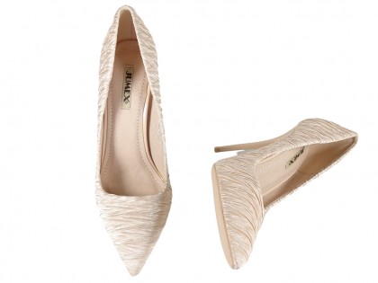 Golden pins ladies' wedding shoes - 2