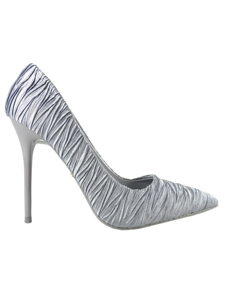 Satin graue High Heels modische Damenschuhe - 1
