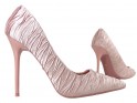 Pantofi roz cu toc înalt pantofi de nuntă pentru femei - 3