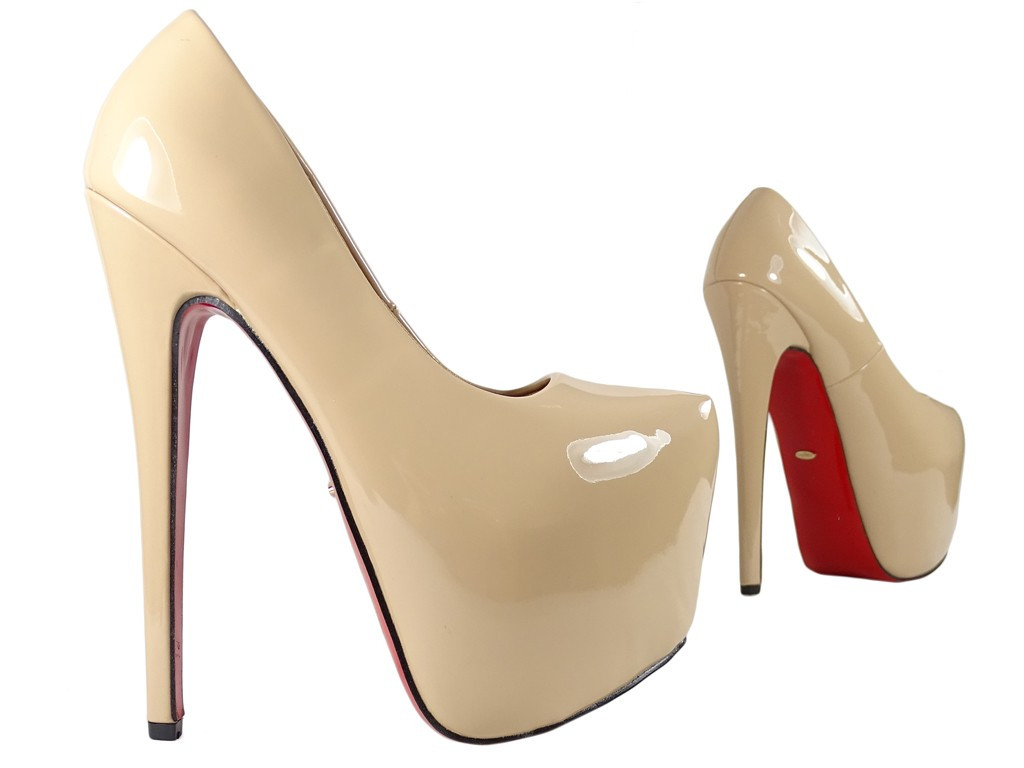 Beige High Heels pins - 3