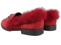 Flat maroon moccasins with fur boots - 4