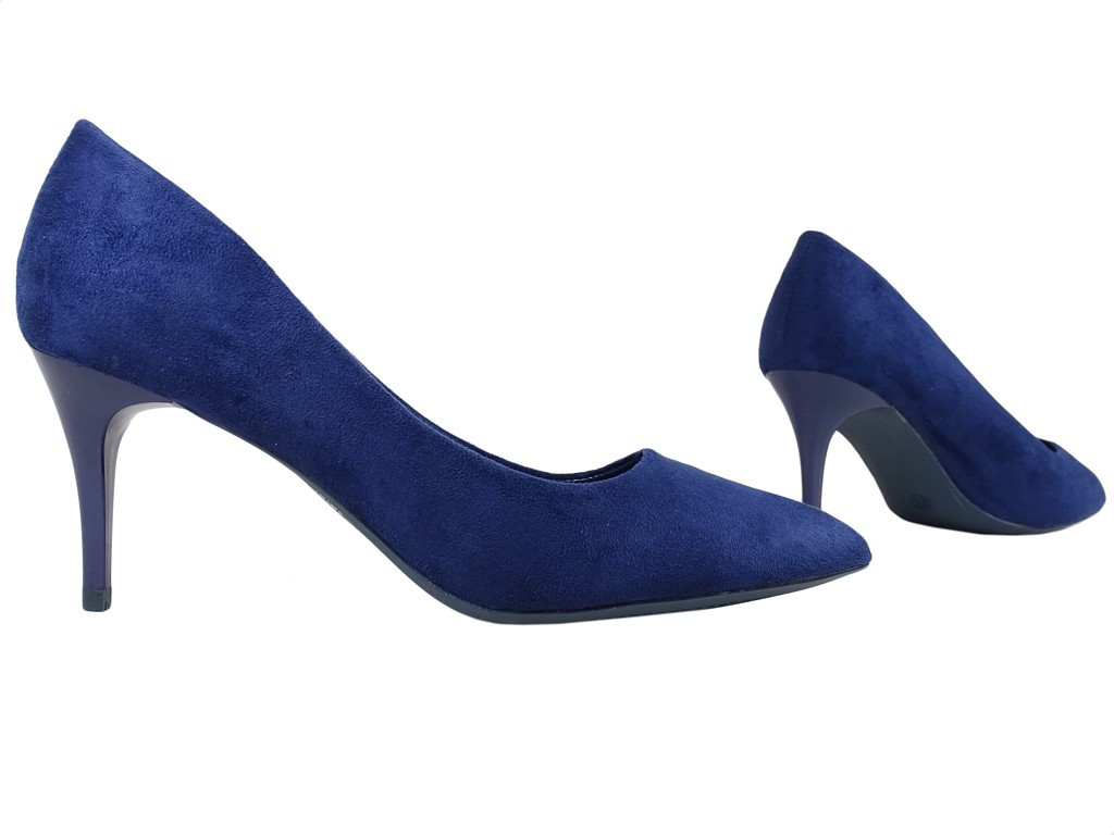 Épinglettes en daim bleu marine - 3