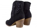 Women's black cowgirl boots on the block - 4