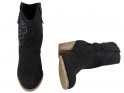 Women's black cowgirl boots on the block - 3
