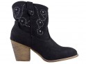 Women's black cowgirl boots on the block - 1