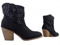 Women's black cowgirl boots on the block - 5