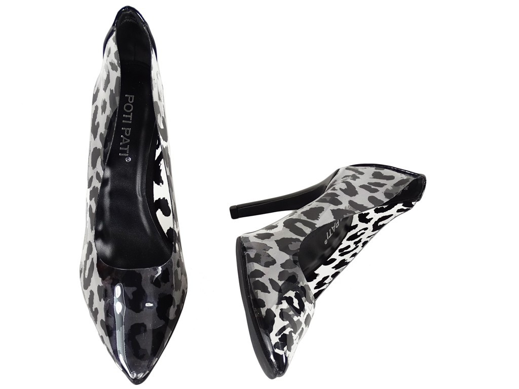 Tocuri transparente cu imprimeu leopard negru - 2