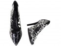 Průhledné černé leopardí podpatky - 2