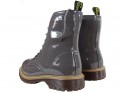 Ladies' trapper boots lacquered gray boots - 5