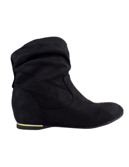 Ghete negre pantofi de piele intoarsa de dama - 1