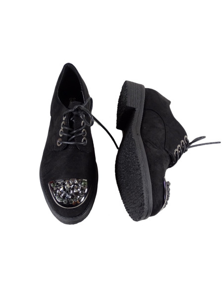 Schwarze Wildlederstiefel für Damenschuhe - 2