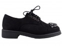 Black women's half boots suede trappers - 1