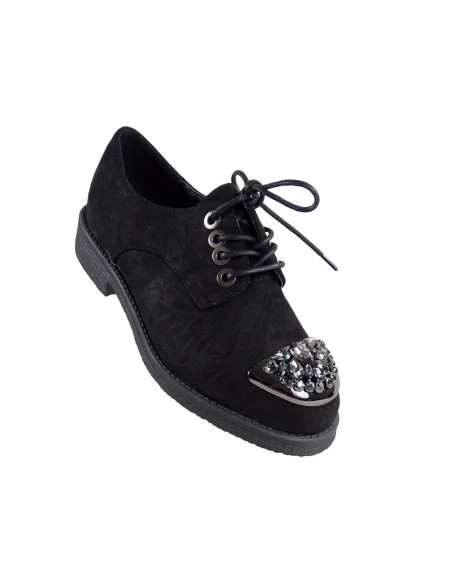 Чорні жіночі напівчеревики trapper shoes замшеві - 3