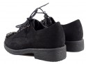 Broguri negre pentru pantofi trapper din piele de căprioară - 5