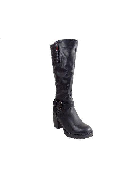 Black ladies' boots on a comfortable post - 3