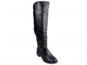 Black ladies' eco leather boots to the knee - 3