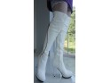 BOTTES DE MOUSQUETAIRES EN CUIR BLANC ÉCOLOGIQUE - 4