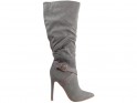 Tall ladies' boots on gray pins - 1