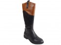Flat black women's eco leather boots - 3