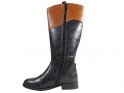 Flat black women's eco leather boots - 4