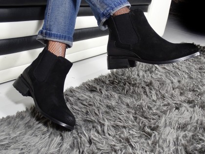 Čierne kožené topánky pre ženy Jodhpur - 2