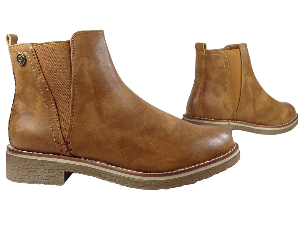 Bottes marron plates pour femmes - 3