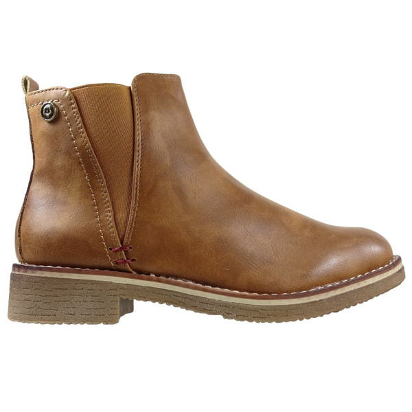 Outlet Damen flache braune Stiefeletten - 1