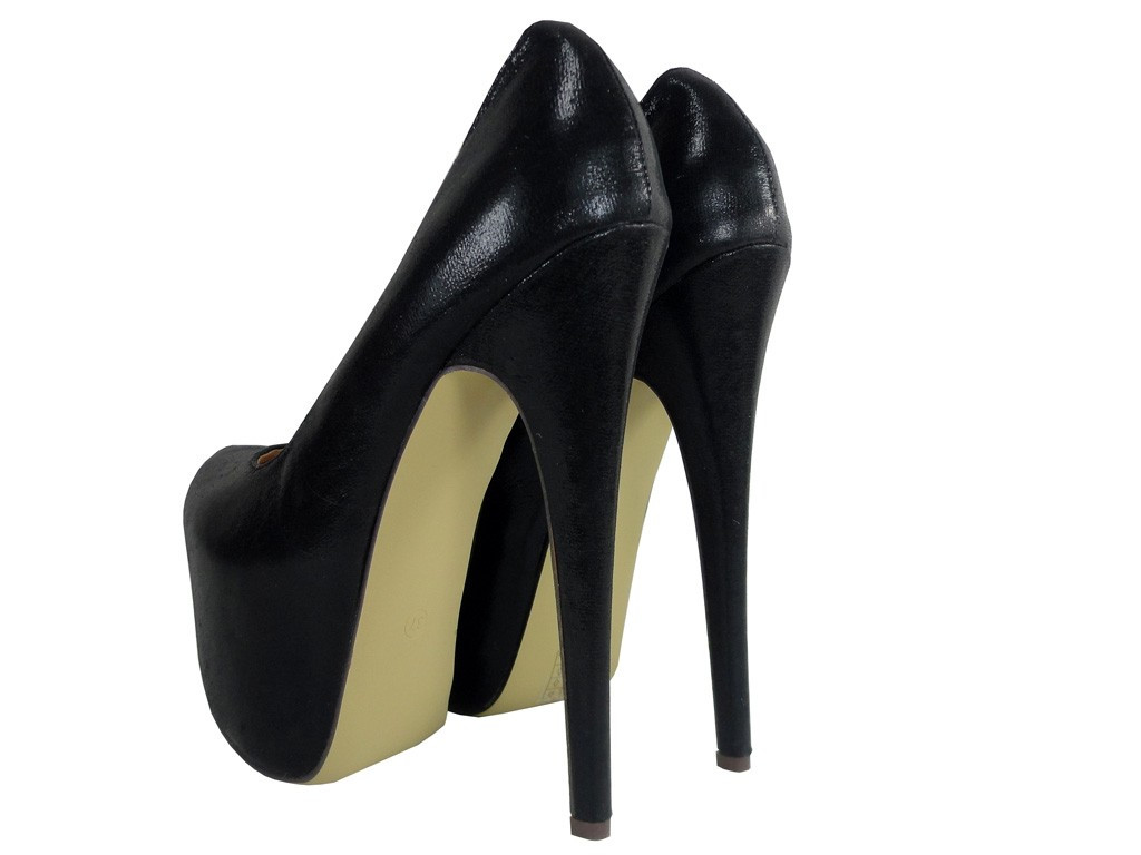 Outlet augstas melnas platformas stilettes  - 4