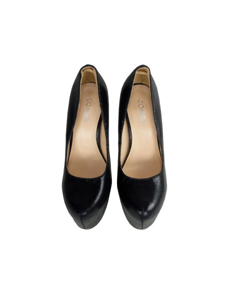 WYSOKIE CZARNE SZPILKI NA PLATFORMIE HIGH HEELS