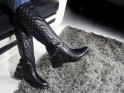 Black quilted boots women's eco leather - 2