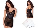 Erotic chemise Obsessive black with lace - 3