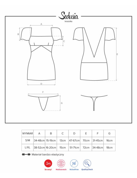 Schwarzes Spitzen-Dessous-Chemise Obsessive - 4
