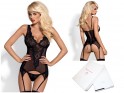Black corset Obsessive lace erotic lingerie - 3