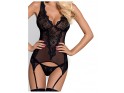 Black corset Obsessive lace erotic lingerie - 5