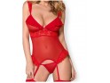 Red lace corset Obsessive with thong - 5