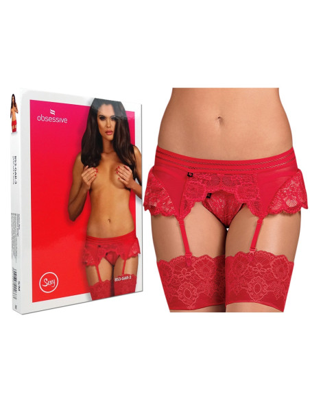 Jartieră roșie cu corzi de la Obsessive - 3