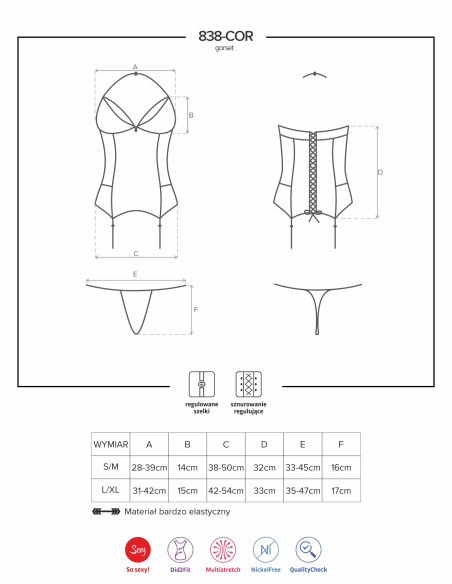 Corset noir Sous-vêtements féminins obsessionnels et sexy - 4