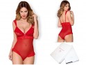 Ladies' red bodysuit Obsessive lace frills - 3