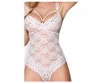 Ladies' white lace bodysuit Obsessive underwear - 5
