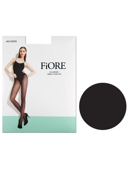 40 den halbopake Lycra Strumpfhose mit glänzendem NINA - 4