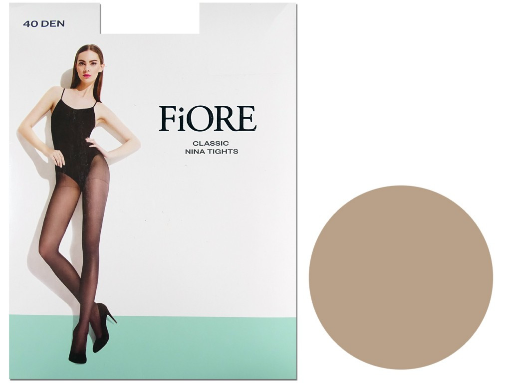 40 den halbopake Lycra Strumpfhose mit glänzendem NINA - 6