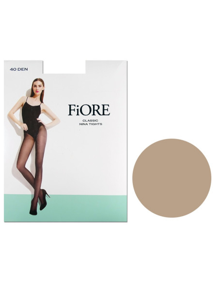 40 den halbopake Lycra Strumpfhose mit glänzendem NINA - 6