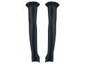 Black gloves as wetlook leather GERTRUDE - 5